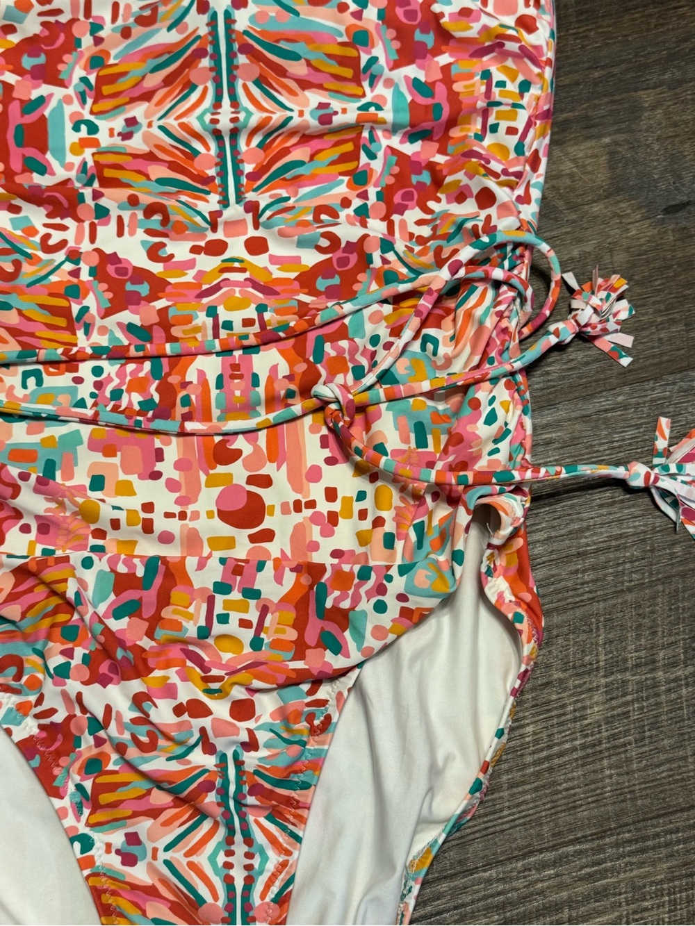Helen Jon Tassel Belt Bandeau One-Piece | Jungle De Rio Sz L - Picture 6 of 15